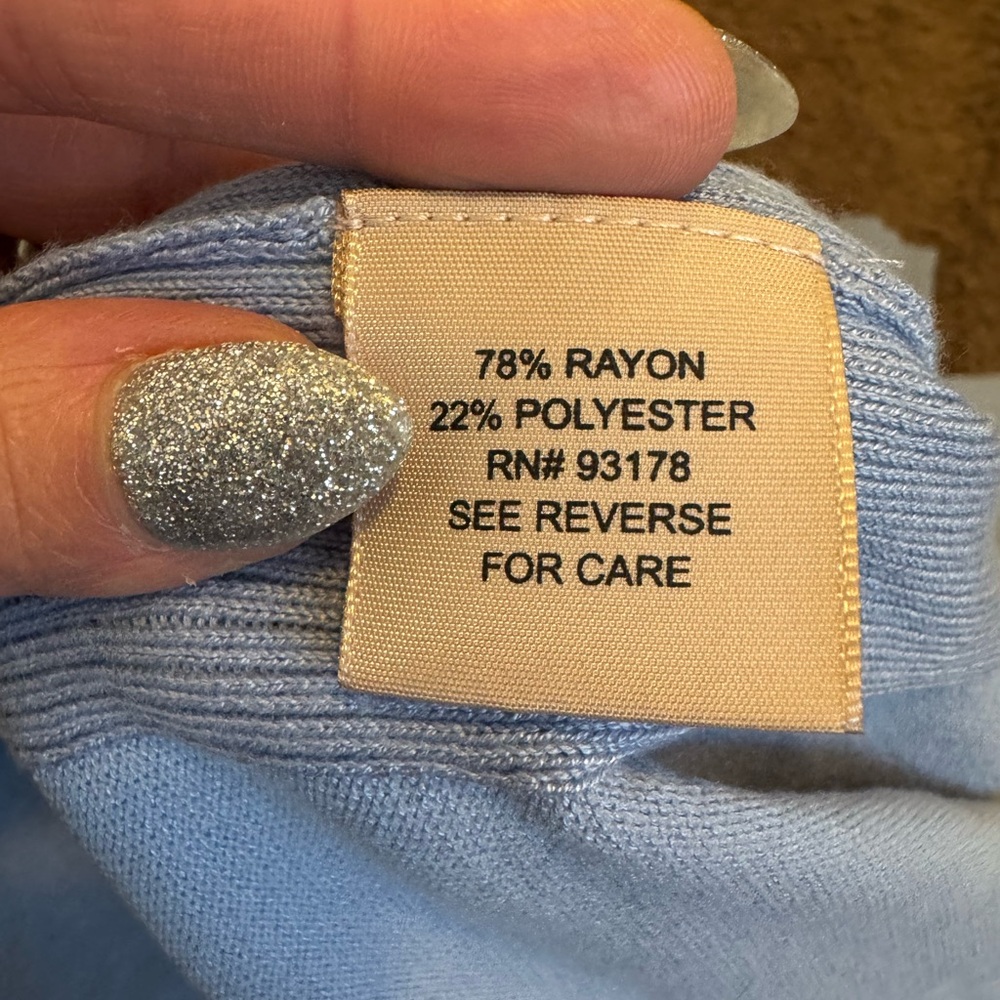 2 FOR $20 Philosophy Light Baby Blue Open Front Cardigan Duster Size S Small - Picture 5 of 7